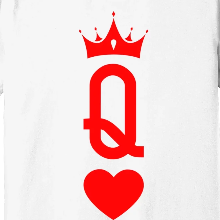 Queen Of Heart King And Queen Easy Couple Halloween Costume Premium T-Shirt