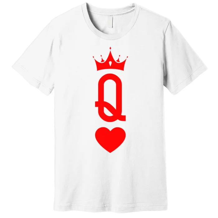 Queen Of Heart King And Queen Easy Couple Halloween Costume Premium T-Shirt