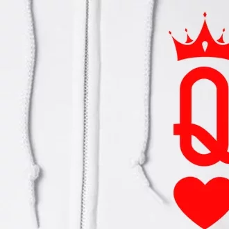 Queen Of Heart King And Queen Easy Couple Halloween Costume Full Zip Hoodie