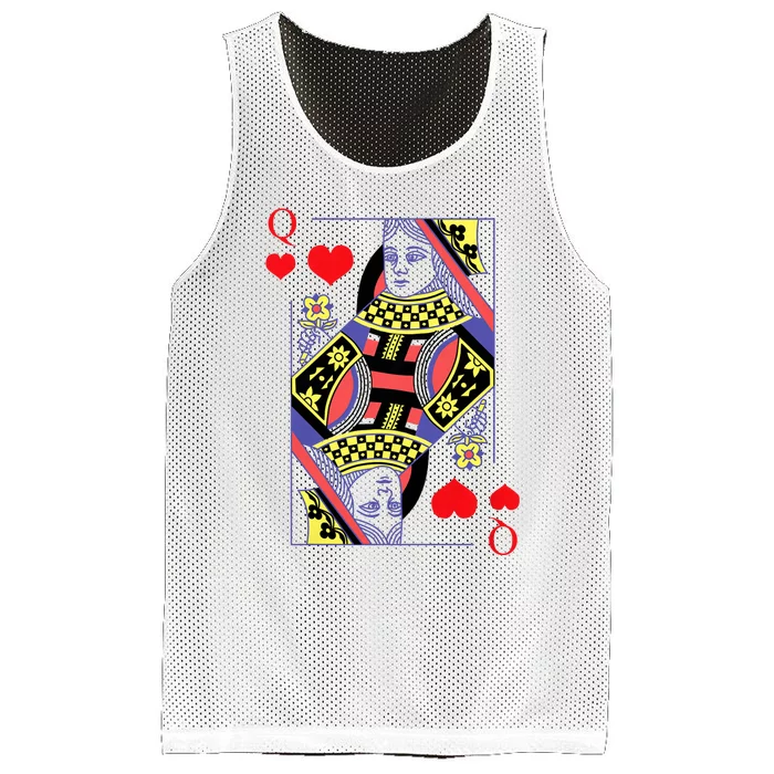 Queen Of Heart Women Clothing Gift For Her Couples Matching Mesh Reversible Basketball Jersey Tank