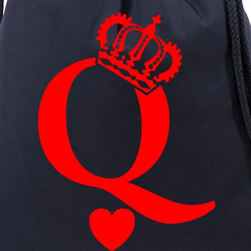 Queen Of Hearts King Of Hearts Playing Cards Deck Of Cards Drawstring Bag