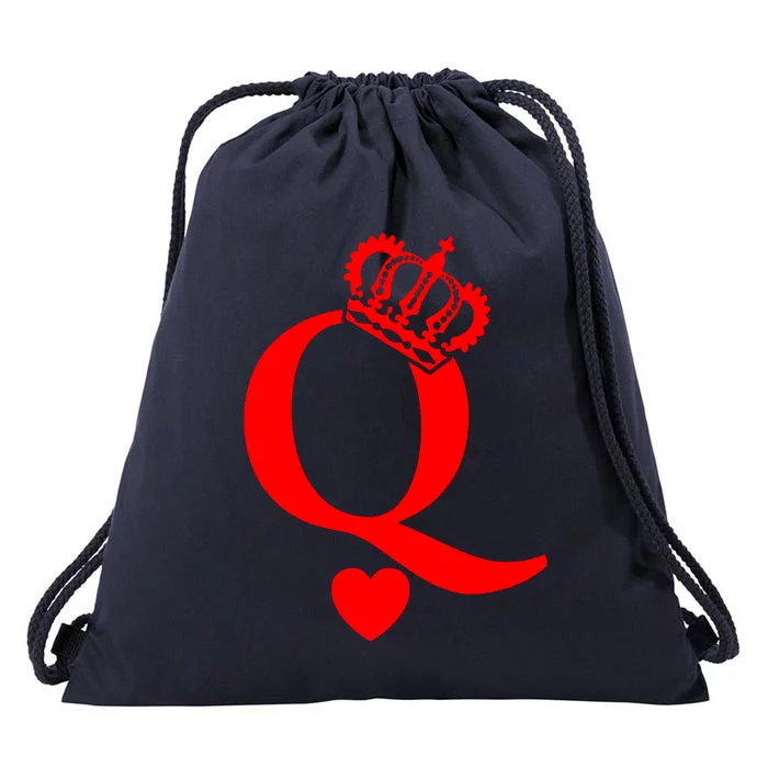 Queen Of Hearts King Of Hearts Playing Cards Deck Of Cards Drawstring Bag