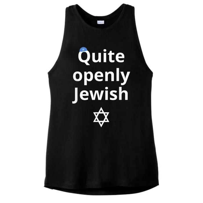 Quite Openly Jewish Ladies Tri-Blend Wicking Tank