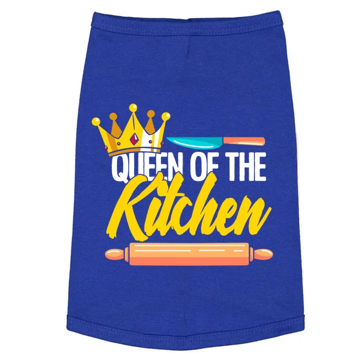 Queen Of Kitchen Cooking Cooker Chef Mom Gift Doggie Tank