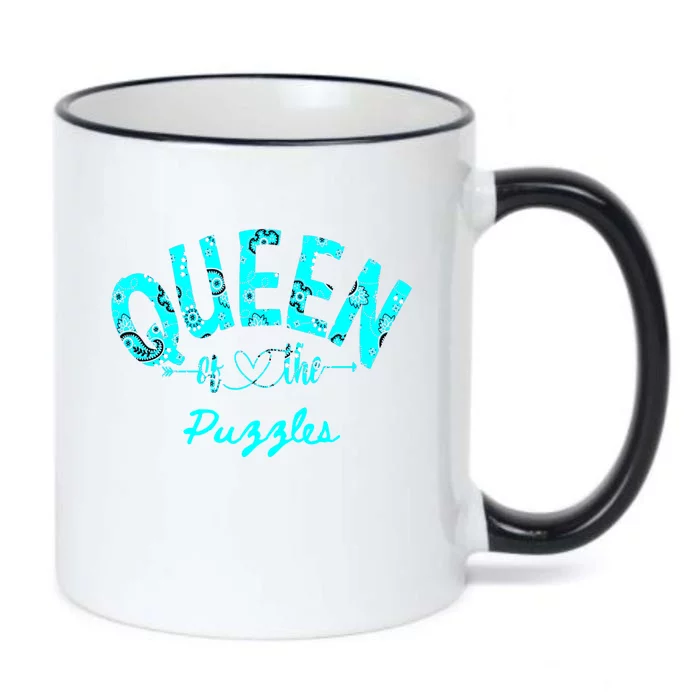 Queen Of Puzzles Cute Gift Black Color Changing Mug