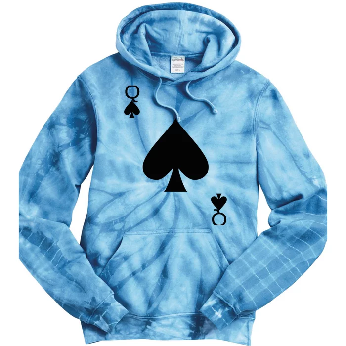 Queen of Spades Deck of Cards Halloween Costume Tie Dye Hoodie