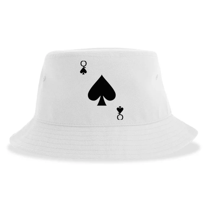 Queen of Spades Deck of Cards Halloween Costume Sustainable Bucket Hat