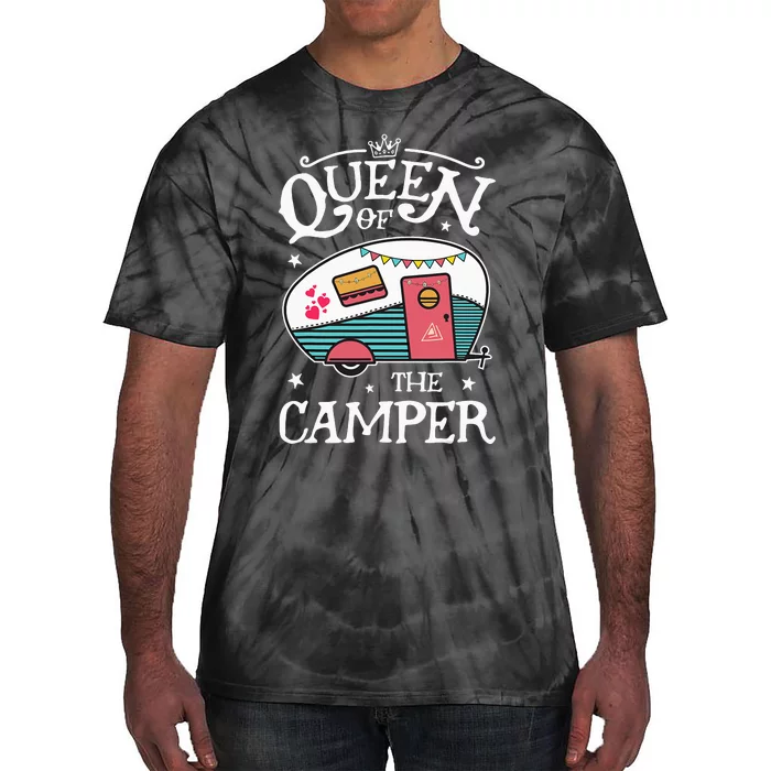 Queen Of The Camper Funny Camping Outdoor Tie-Dye T-Shirt