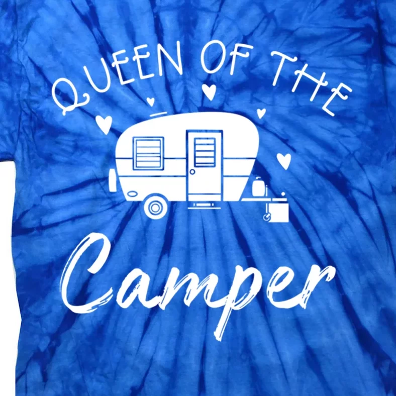 Queen Of The Camper Cute Gift Rv Camper Road Trip Gift Meaningful Gift Tie-Dye T-Shirt