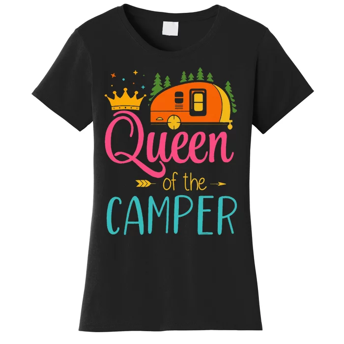 Queen Of The Camper Funny Camping Group Trip Women's T-Shirt