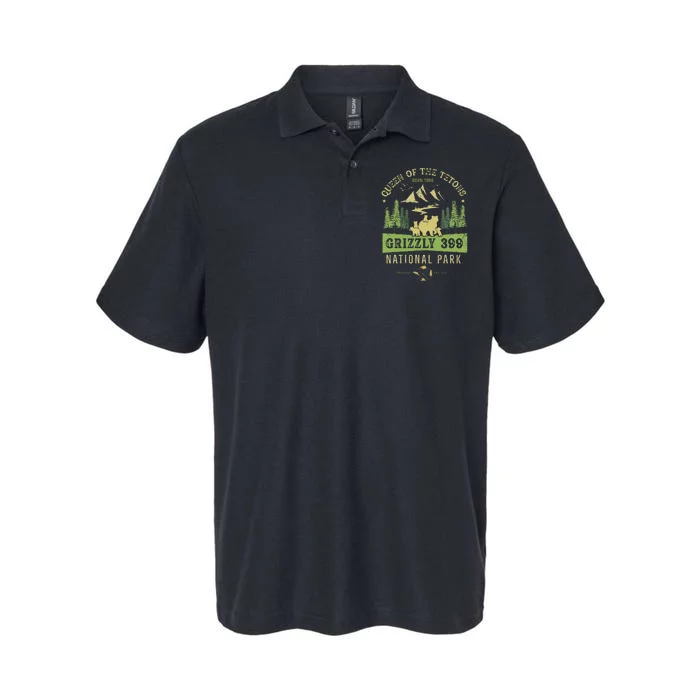 Queen Of The Tetons Grizzly 399 National Park Preserve Softstyle Adult Sport Polo