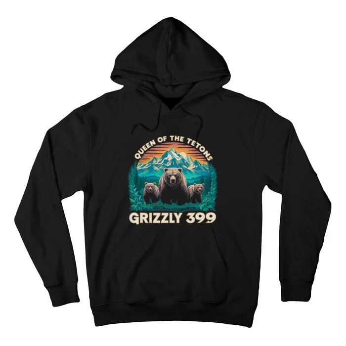 Queen Of The Tetons Grizzly 399 National Park Bears Hoodie