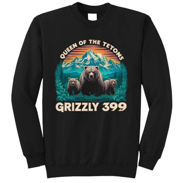 Queen Of The Tetons Grizzly 399 National Park Bears Sweatshirt