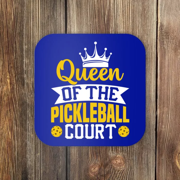 Queen Of The Pickleball Court Gift Coaster