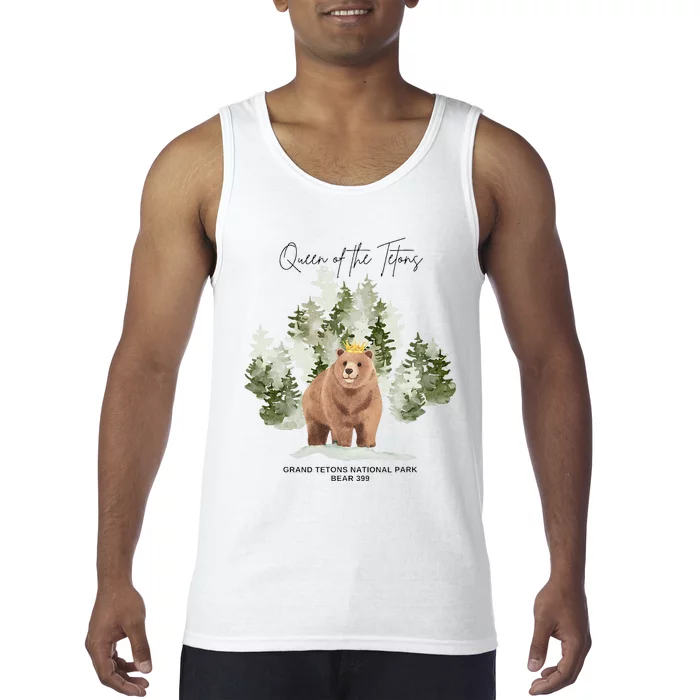 Queen Of The Tetons Grizzly Bear 399 Gtnp Tank Top