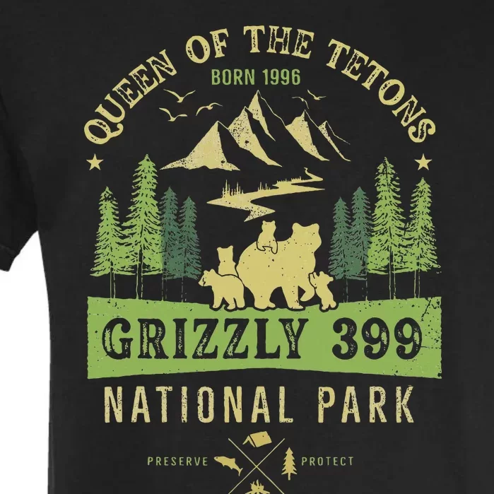 Queen Of The Tetons Grizzly 399 National Park Preserve Garment-Dyed Heavyweight T-Shirt