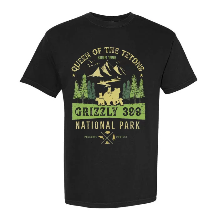 Queen Of The Tetons Grizzly 399 National Park Preserve Garment-Dyed Heavyweight T-Shirt