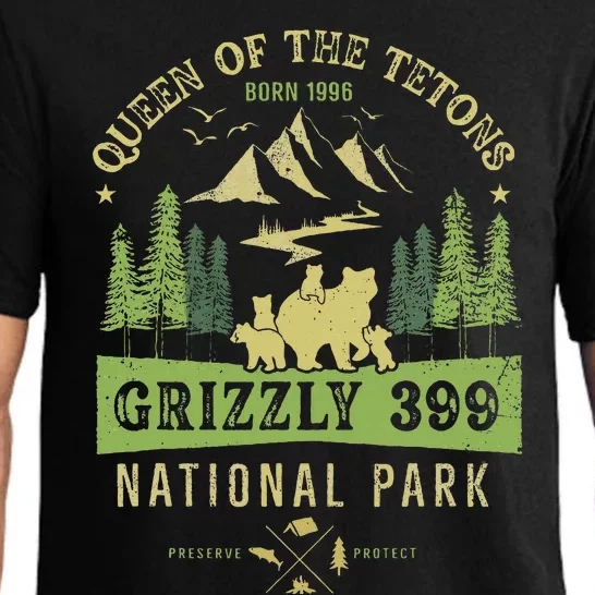 Queen Of The Tetons Grizzly 399 National Park Preserve Pajama Set