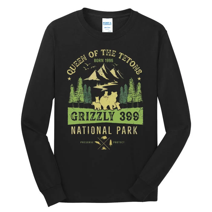 Queen Of The Tetons Grizzly 399 National Park Preserve Tall Long Sleeve T-Shirt