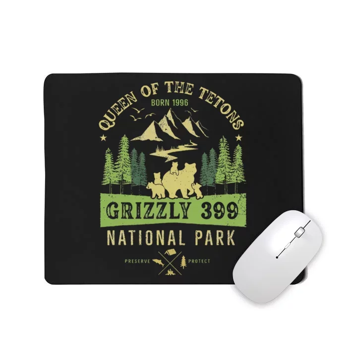 Queen Of The Tetons Grizzly 399 National Park Preserve Mousepad