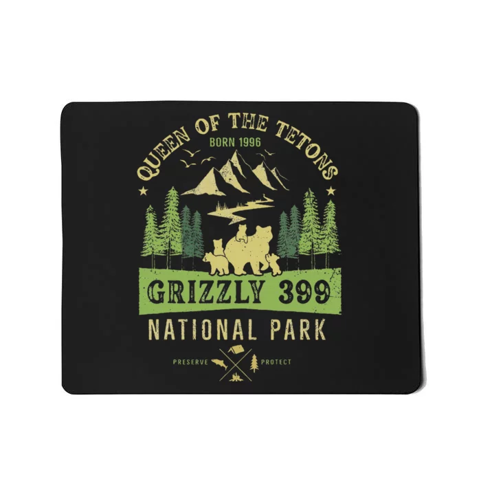 Queen Of The Tetons Grizzly 399 National Park Preserve Mousepad