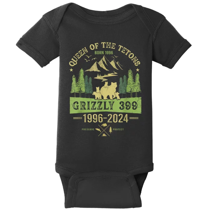 Queen Of The Tetons Grizzly 399 National Park 19962024 Baby Bodysuit