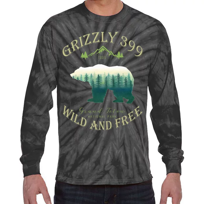 Queen Of The Teton Grizzly 399 Bear Wildlife Forest Preserve Tie-Dye Long Sleeve Shirt