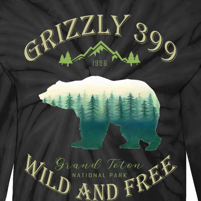 Queen Of The Teton Grizzly 399 Bear Wildlife Forest Preserve Tie-Dye Long Sleeve Shirt