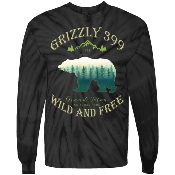 Queen Of The Teton Grizzly 399 Bear Wildlife Forest Preserve Tie-Dye Long Sleeve Shirt