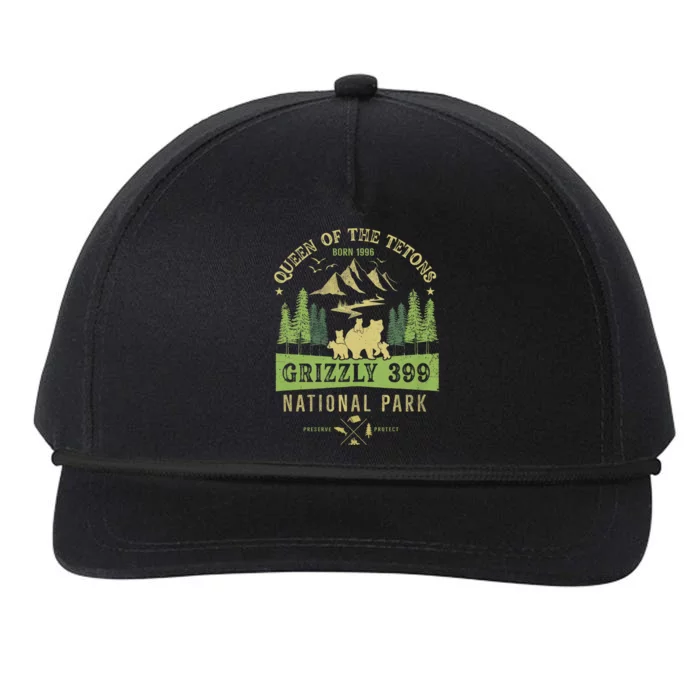 Queen Of The Tetons Grizzly 399 National Park Preserve Snapback Five-Panel Rope Hat