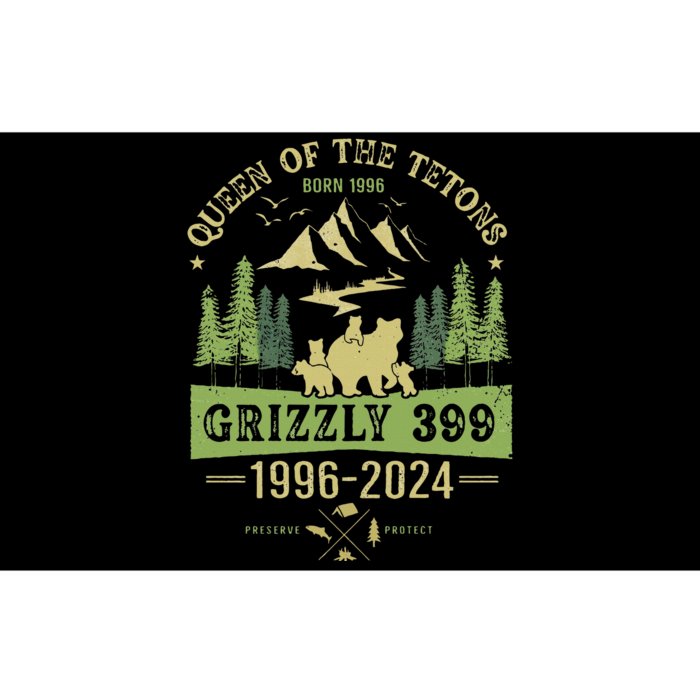 Queen Of The Tetons Grizzly 399 National Park 19962024 Bumper Sticker