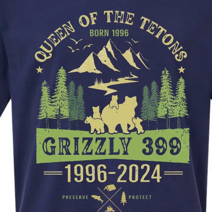 Queen Of The Tetons Grizzly 399 National Park 19962024 Sueded Cloud Jersey T-Shirt