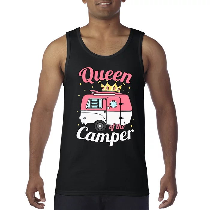 Queen Of The Camper Wo's RV Camping Van Trailer Camp Tank Top