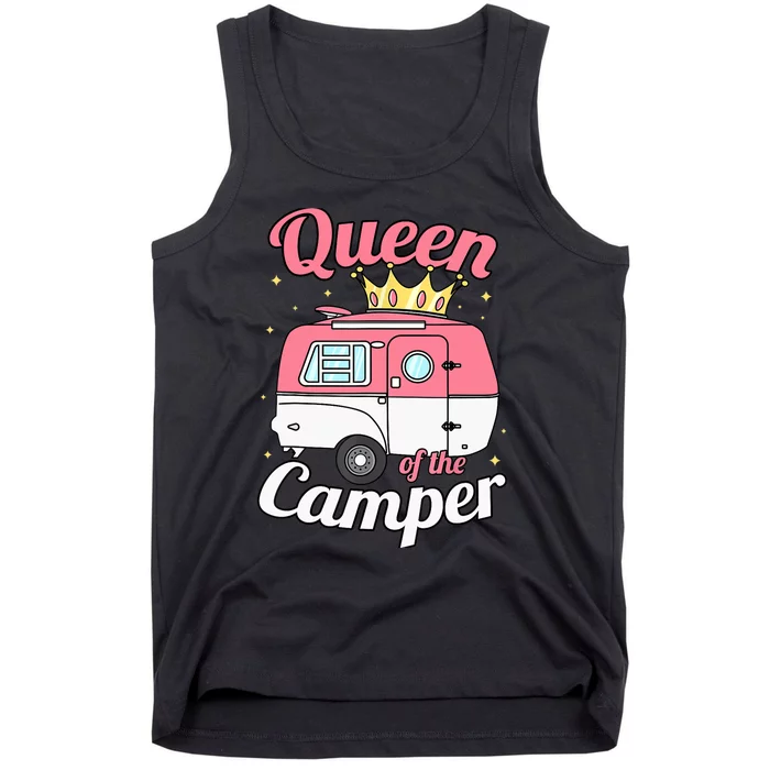 Queen Of The Camper Wo's RV Camping Van Trailer Camp Tank Top