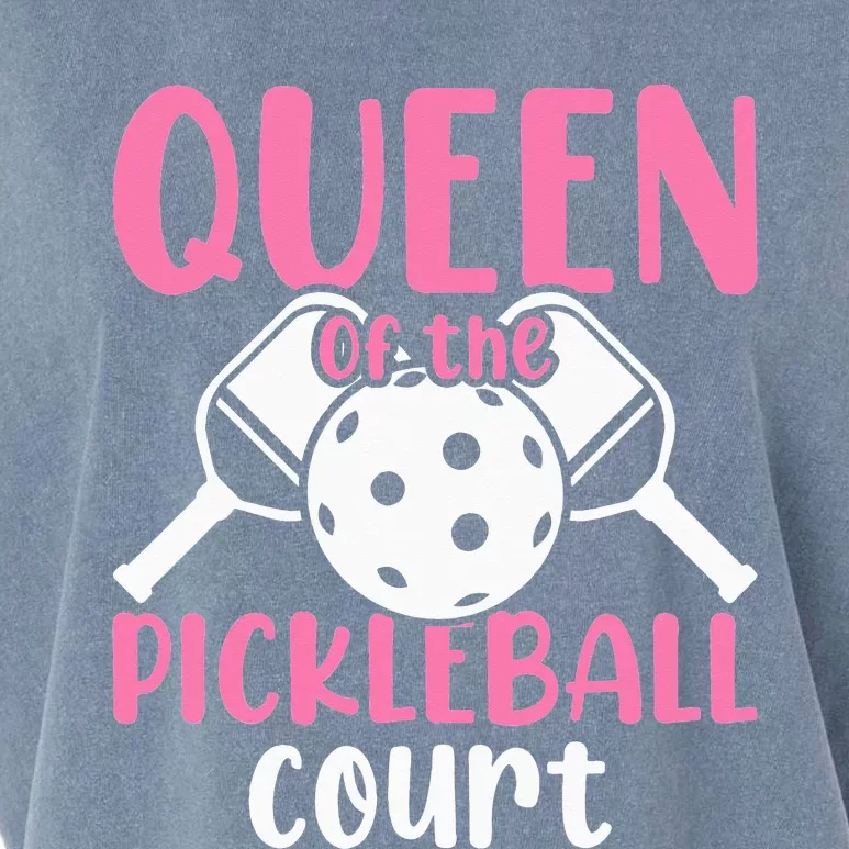 Queen Of The Pickleball Court Pickleball player Garment-Dyed Women's Muscle Tee