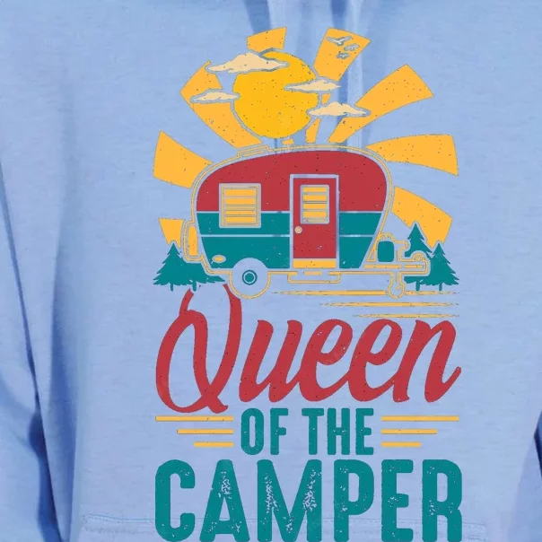 Queen Of The Camper Funny Gift Camping Outdoor Women Gift Unisex Surf Hoodie