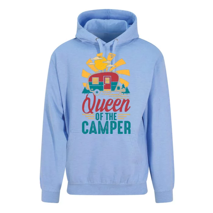 Queen Of The Camper Funny Gift Camping Outdoor Women Gift Unisex Surf Hoodie