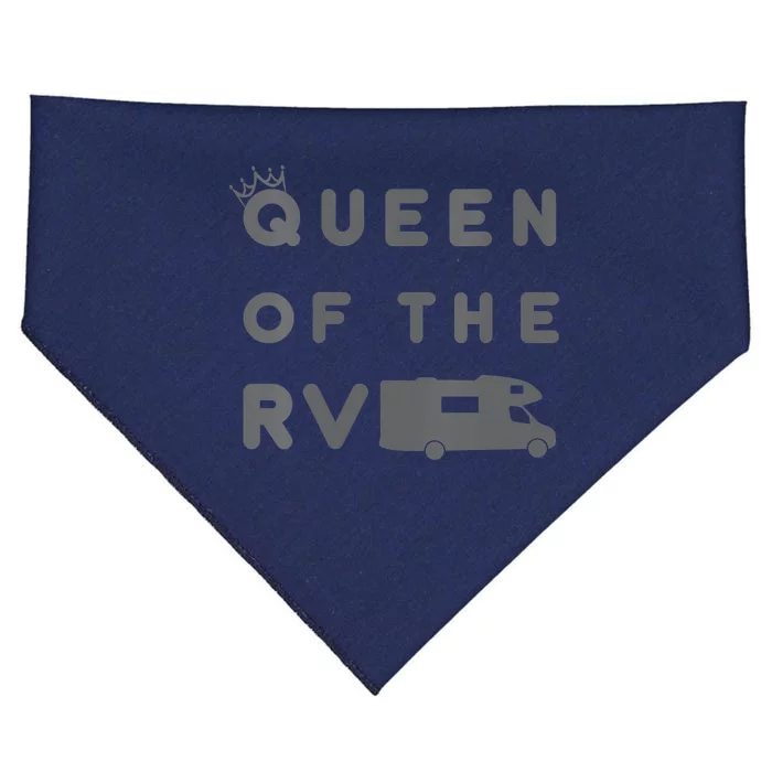 Queen Of The RV Shirts Funny Camping Gift USA-Made Doggie Bandana