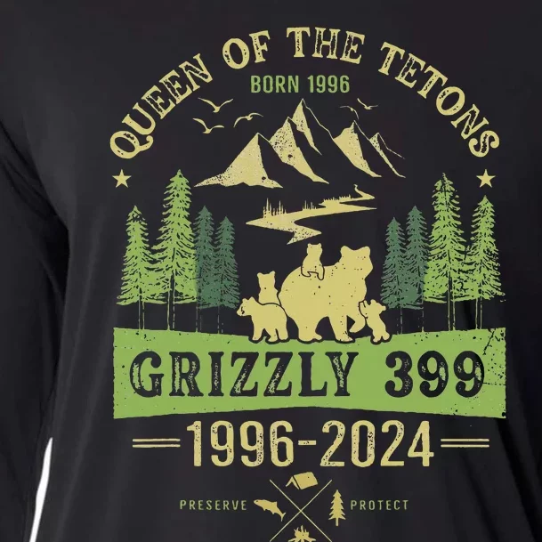 Queen Of The Tetons Grizzly 399 National Park 1996 2024 Cooling Performance Long Sleeve Crew