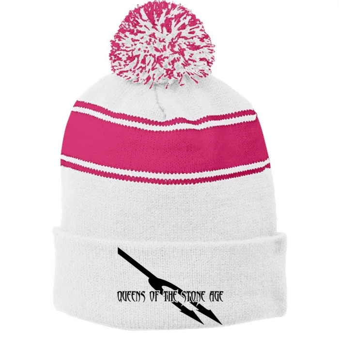 Queens Of The Stone Age Songs For The Deaf Stripe Pom Pom Beanie