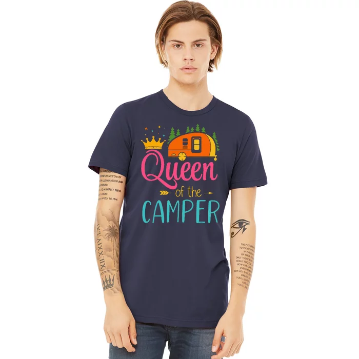 Queen Of The Camper Funny Camping Group Trip Premium T-Shirt