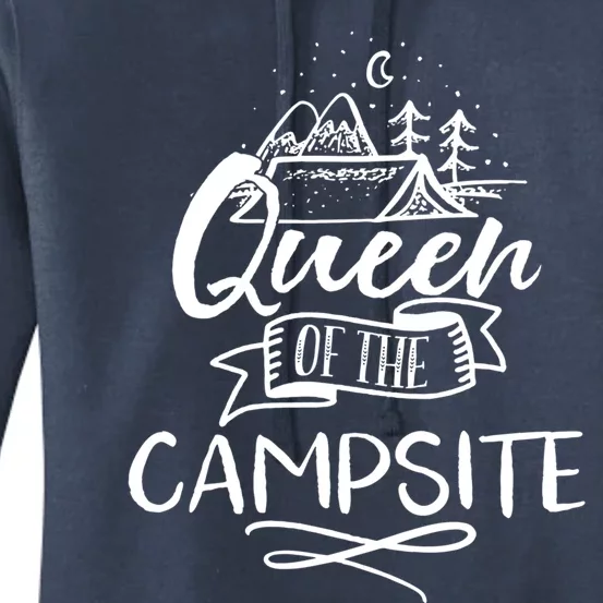 Queen Of The Campsite Gift For Tent Camping Mom Gift Women's Pullover Hoodie