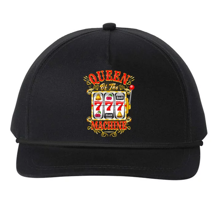 Queen Of The Slot Machine Casino Gambling Lover Snapback Five-Panel Rope Hat