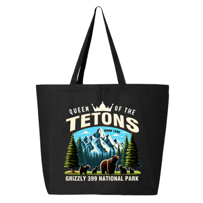 Queen Of The Tetons Grizzly 399 National Park Bear Lover 25L Jumbo Tote