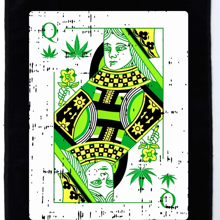 Queen Of Weed Playing Card Marijuana Cool Pot Smoker Gifts Platinum Collection Golf Towel