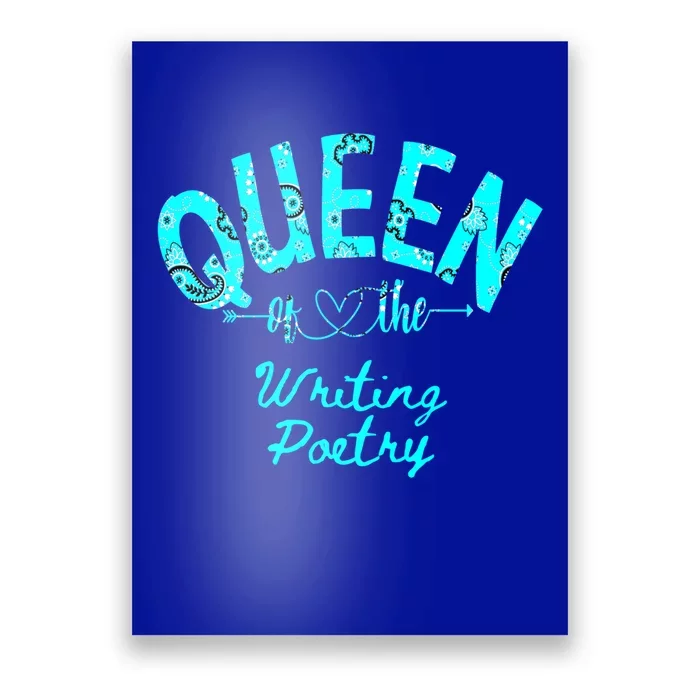 Queen Of Writing Poetry Funny Gift Poster