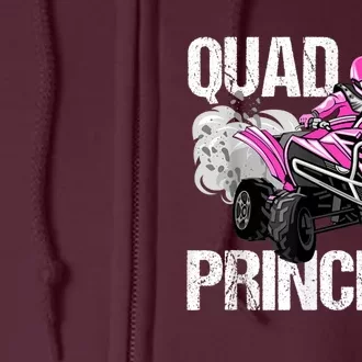 Quad Princess ATV 4 Wheeler Quad Offroad Mud MX Girls Full Zip Hoodie