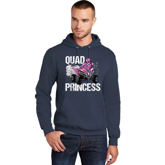 Quad Princess ATV 4 Wheeler Quad Offroad Mud MX Girls Tall Hoodie