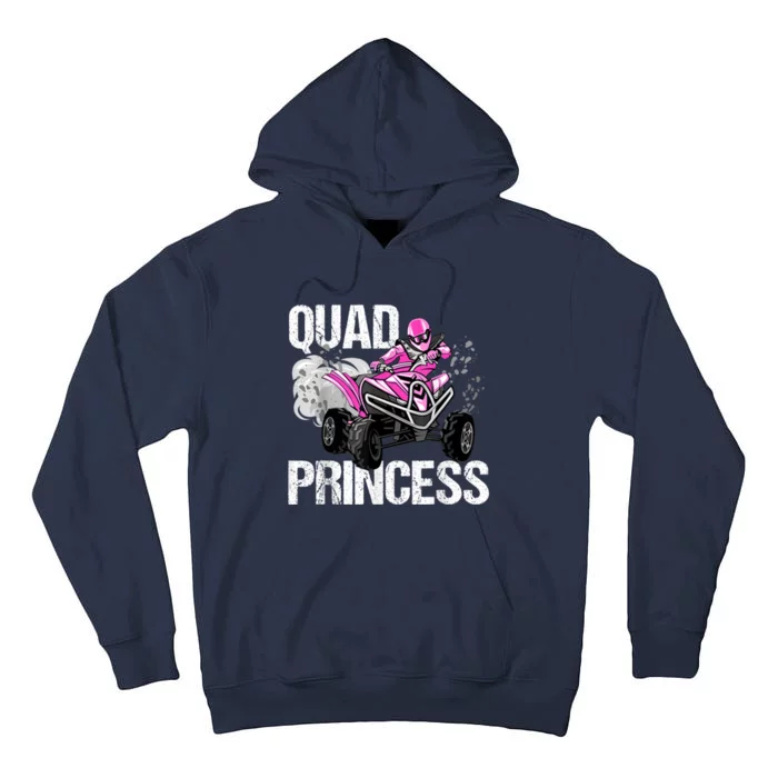 Quad Princess ATV 4 Wheeler Quad Offroad Mud MX Girls Tall Hoodie