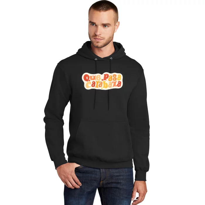 Que Pasa Calabaza Retro Groovy Pumpkin (Front & Back Design) Hoodie